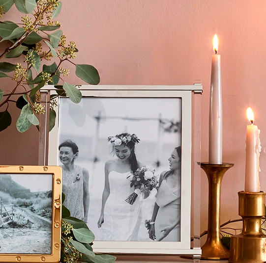 Acrylic & Silver Pillar Photo Frame - Image 3