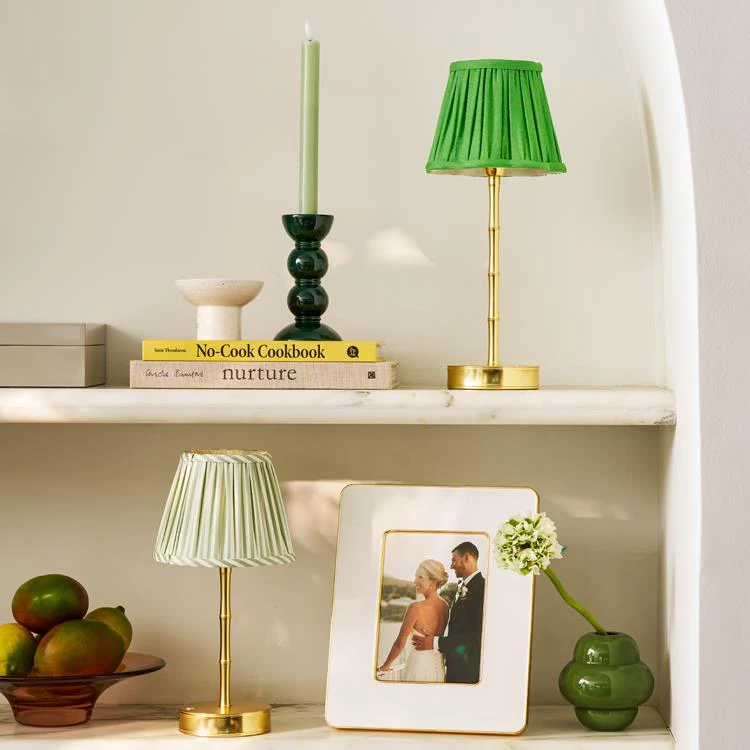 Bamboo Lamp Base Matt Gold 25cm - Image 2