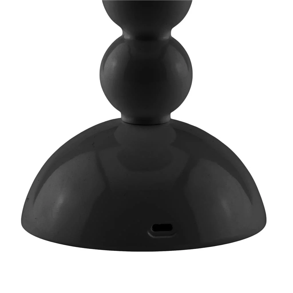 Black Lacquer Rechargeable Bobbin LED Lamp - Image 3