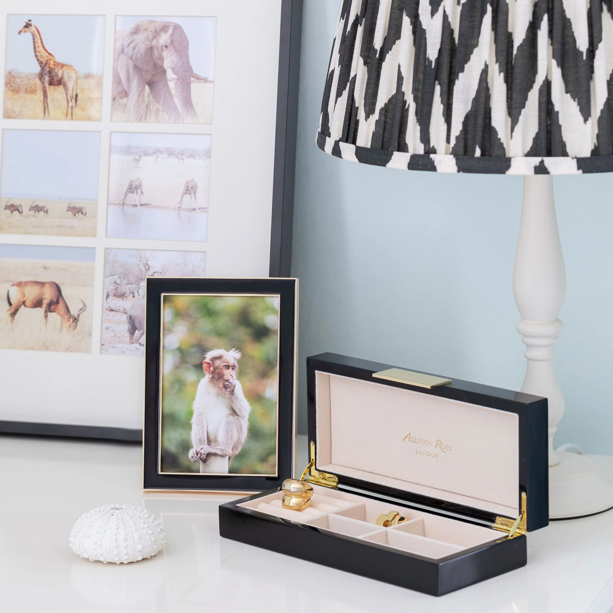 Black Enamel & Gold Frame - Image 5