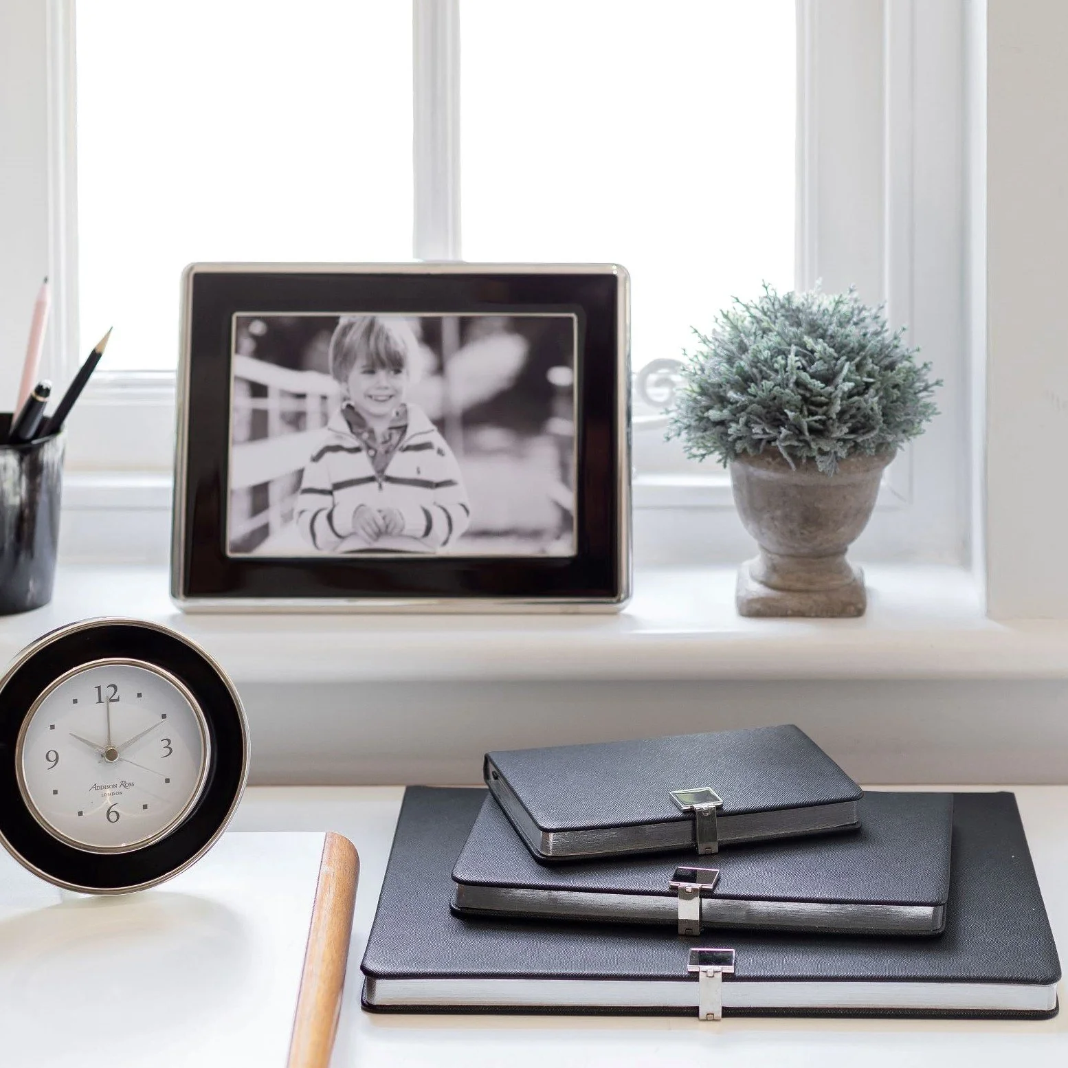 Black & Silver A5 Notebook - Image 2
