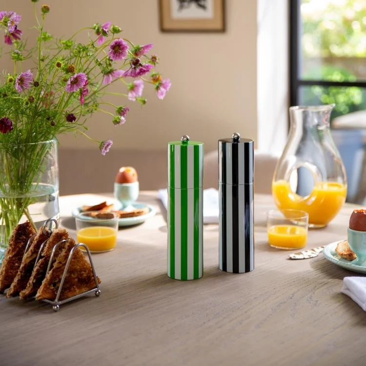 Black Striped Column Salt or Pepper Mill - Image 2