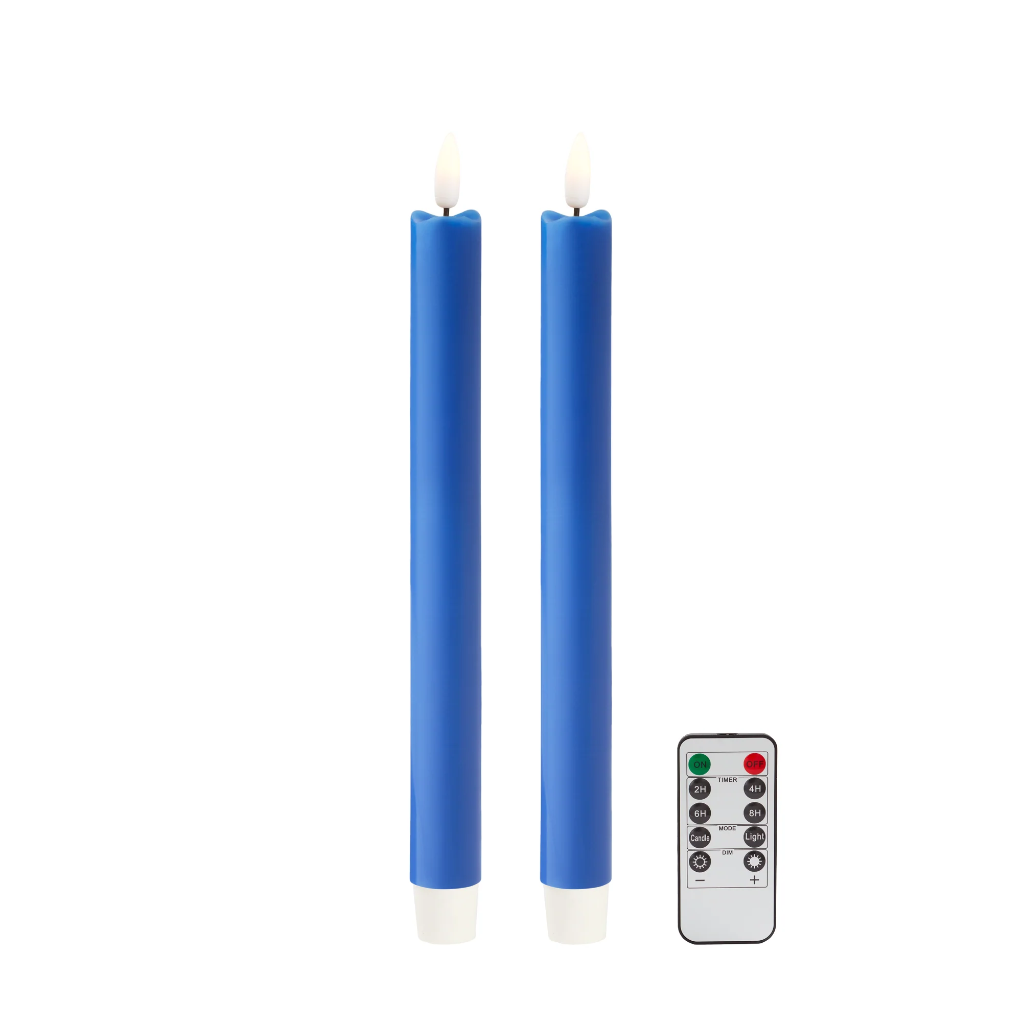 Blue Wax LED Candles - Set of 2