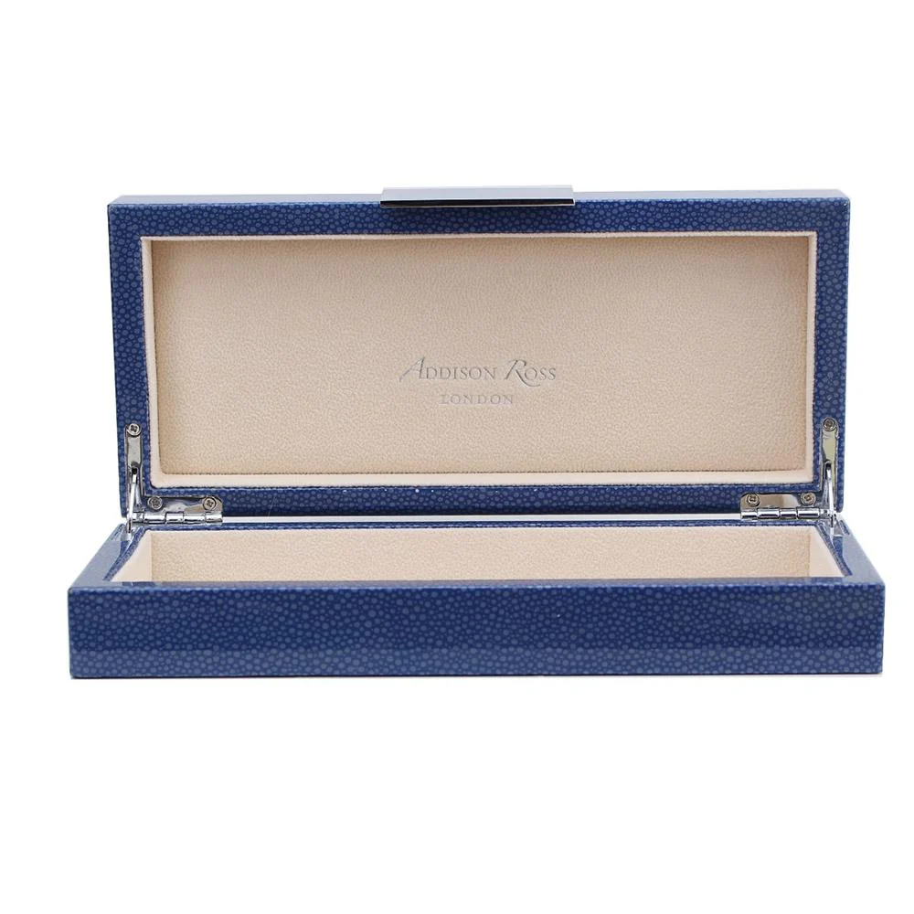 Blue Shagreen Box With Silver - Image 3