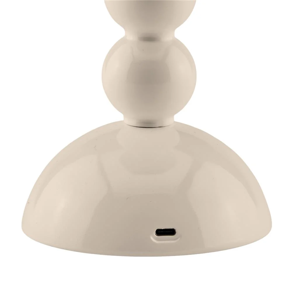 Cappuccino Lacquer Rechargeable Bobbin LED Lamp - Image 3