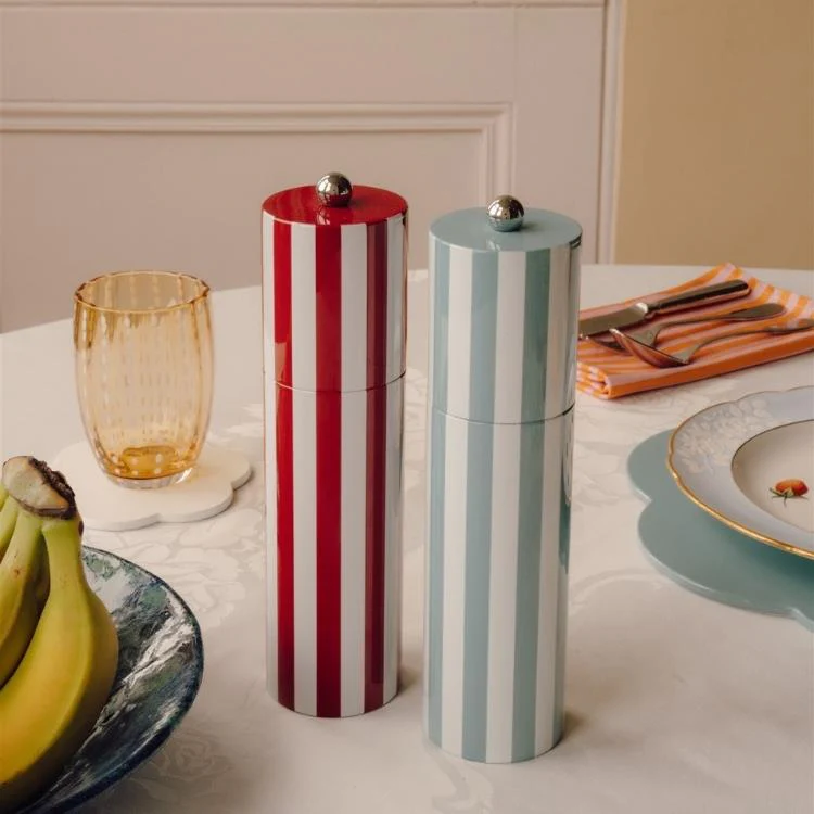 Chambray Striped Column Salt or Pepper Mill - Image 2
