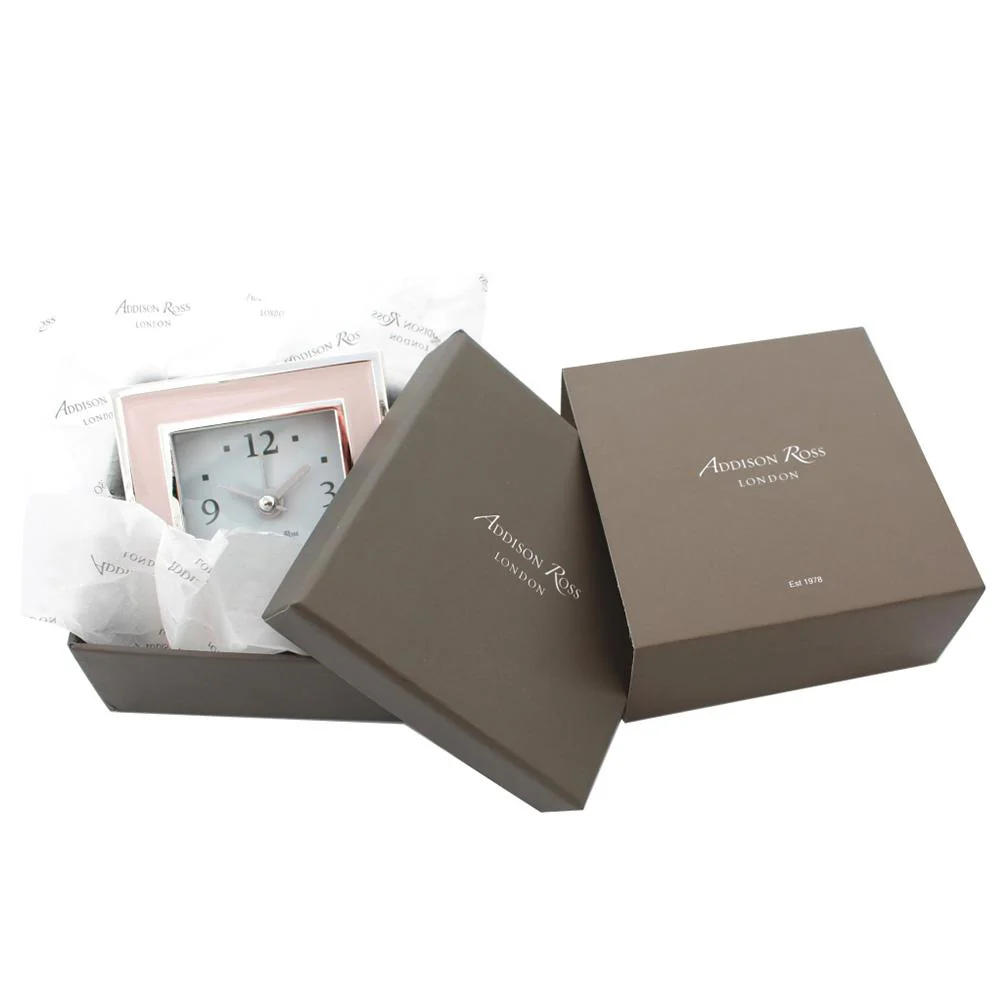 Chiffon & Silver Square Silent Alarm Clock - Image 2