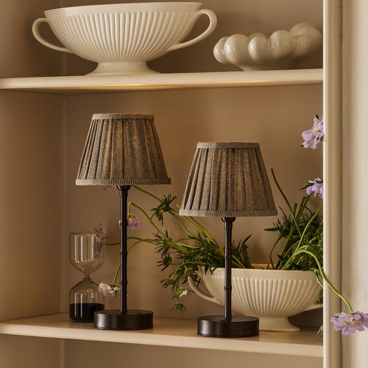 Herringbone Beige Empire Lampshade - 16cm - Image 3
