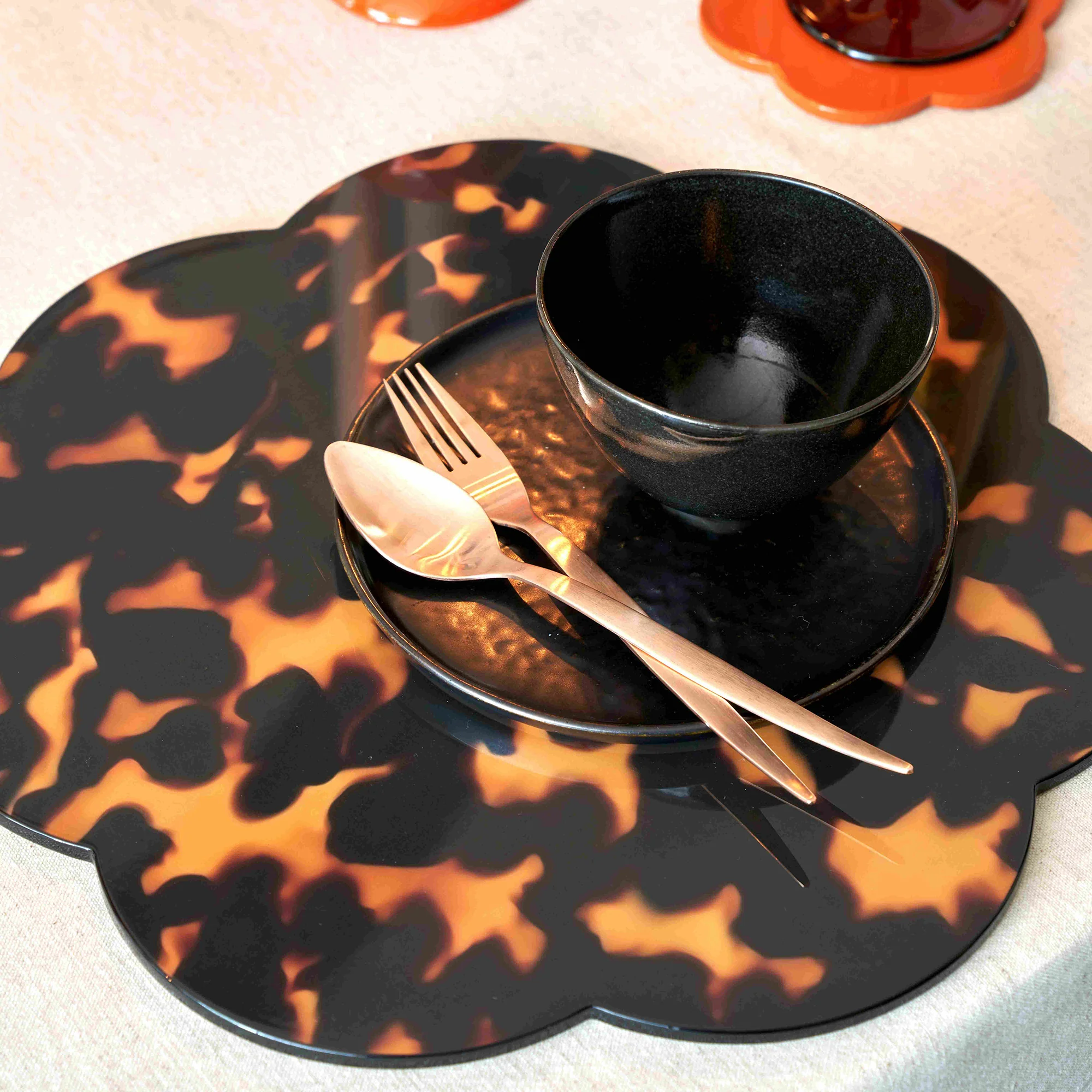Faux Tortoiseshell Placemats - Set of 4 - Image 5