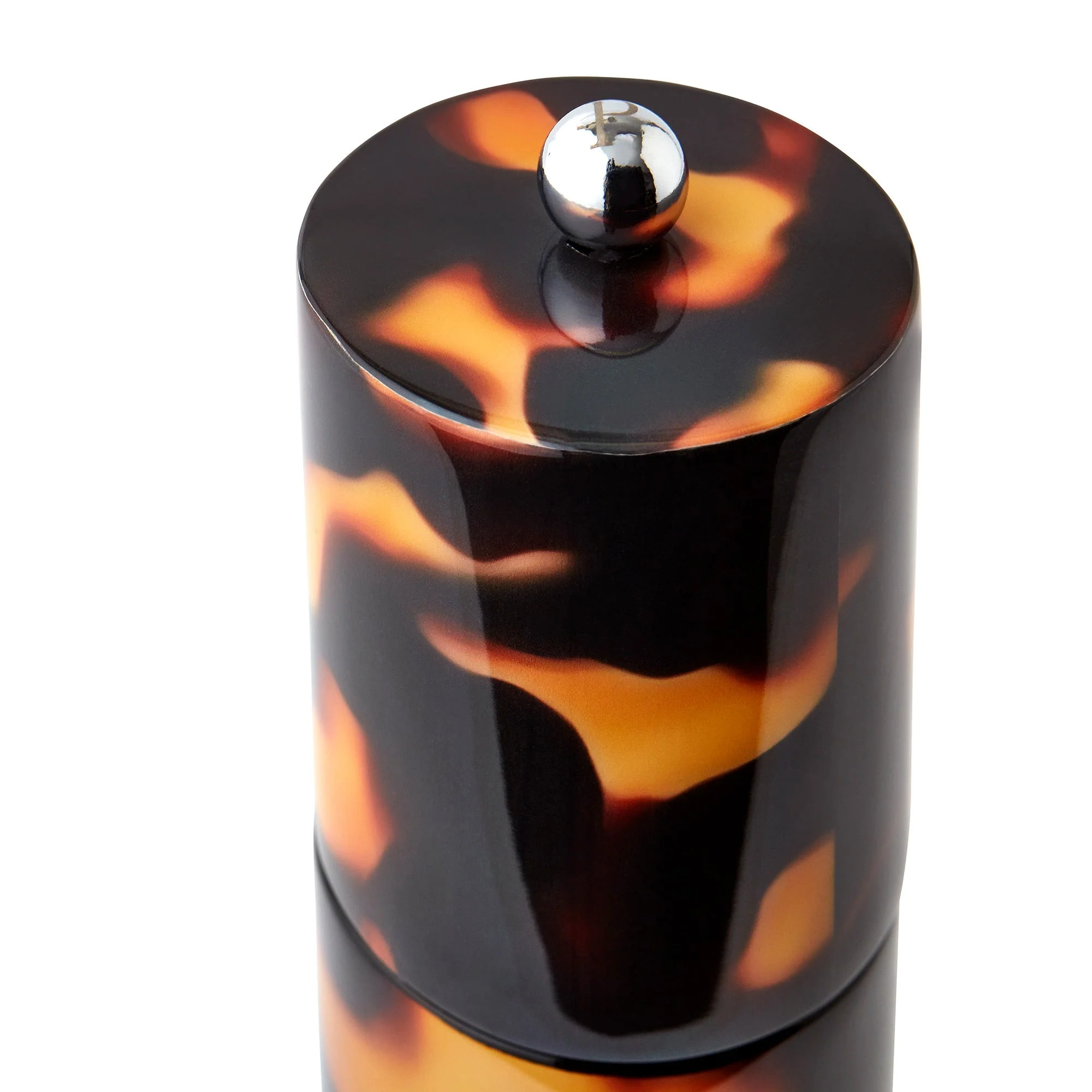 Faux Tortoiseshell Round Column Salt or Pepper Mill - Image 3