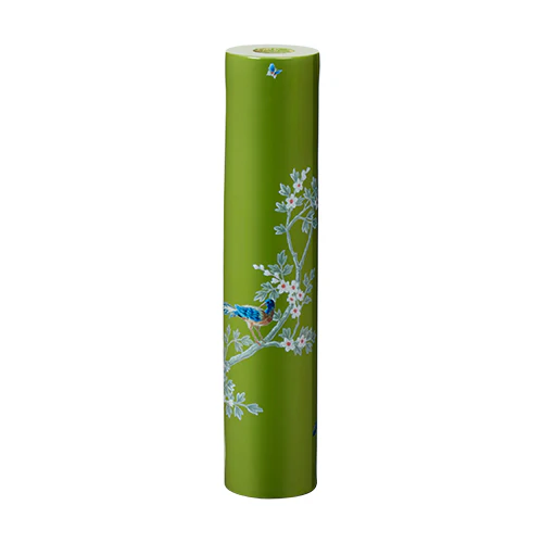 Green Chinoiserie Candlestick