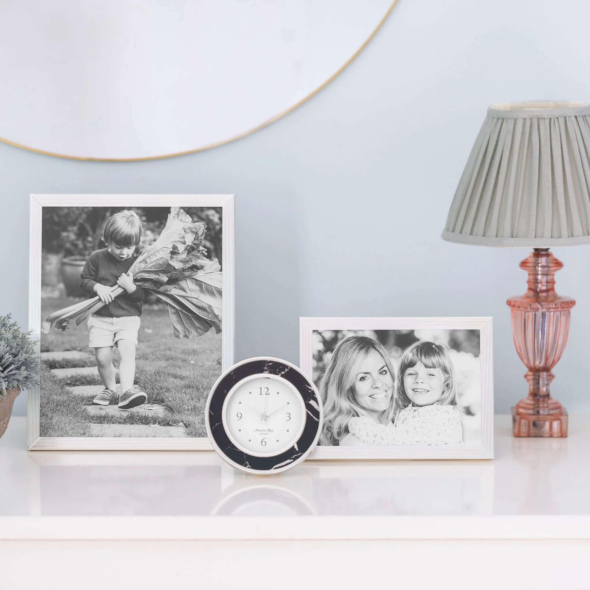 Grooved Silver Plate Photo Frame - Image 2