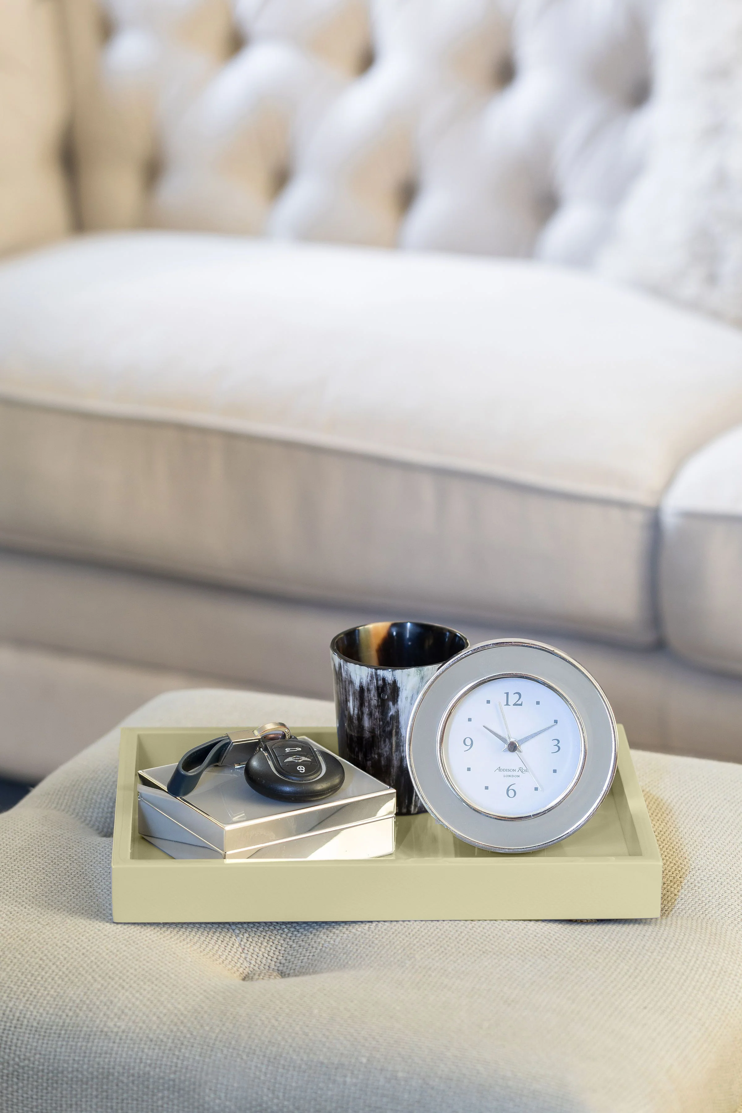 Chiffon Grey Small Lacquered Tray - Image 3