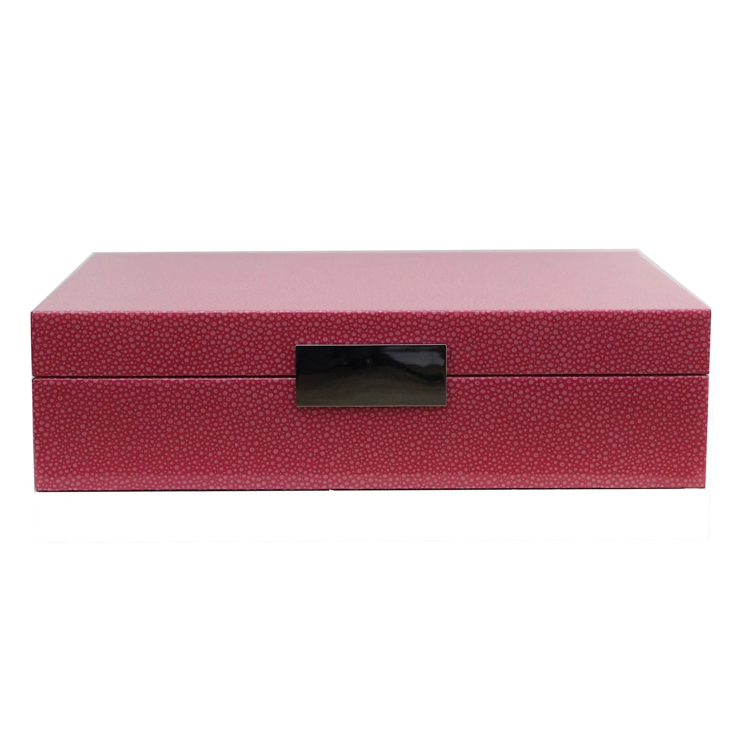 Large Pink Shagreen & Silver Glasses Box - Image 3