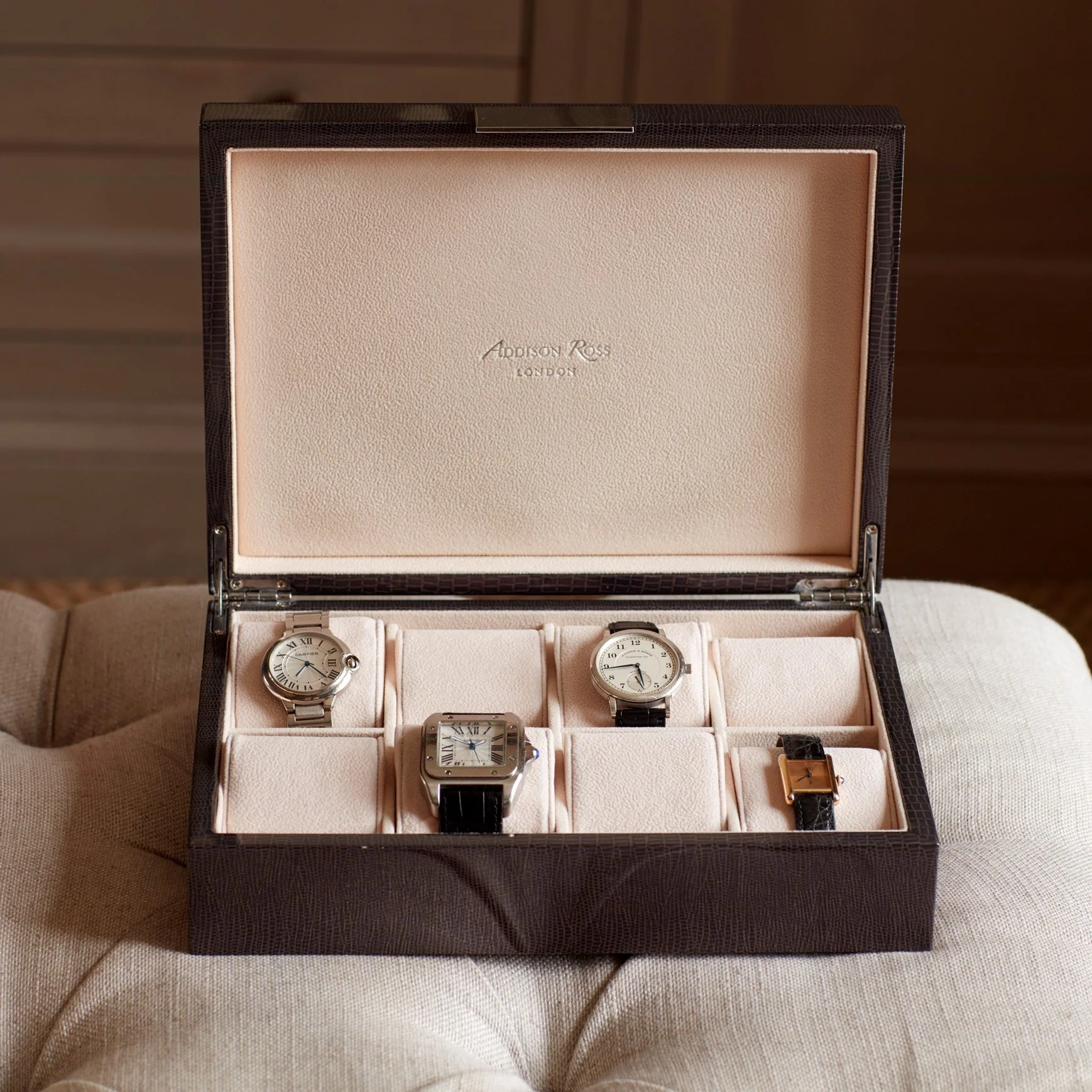 Large White & Gold Watch Box - Image 3