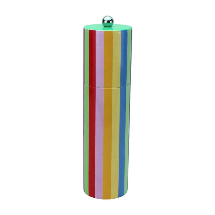 Multicoloured Striped Column Salt or Pepper Mill - Image 3