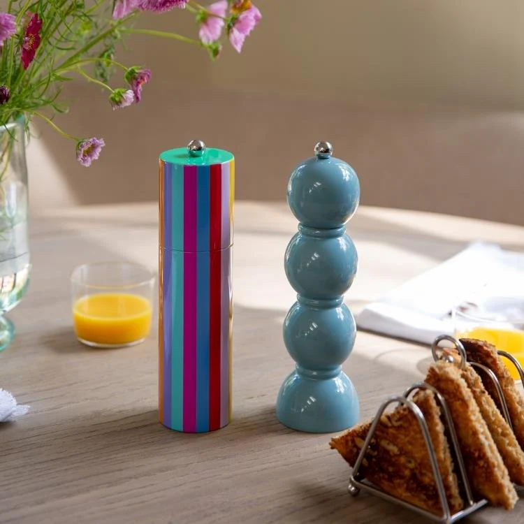 Multicoloured Striped Column Salt or Pepper Mill - Image 4