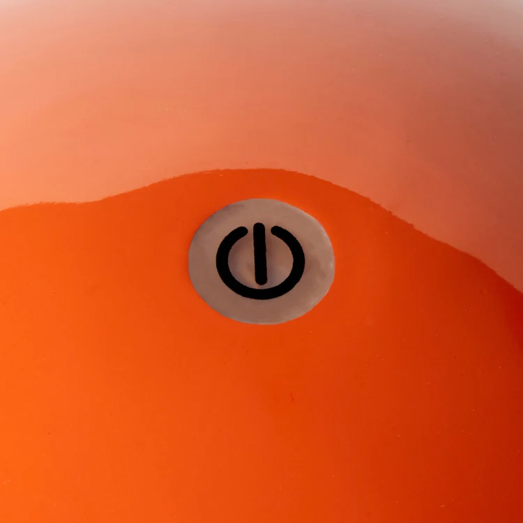 Orange Lacquer Rechargeable Bobbin LED Lamp - Image 4