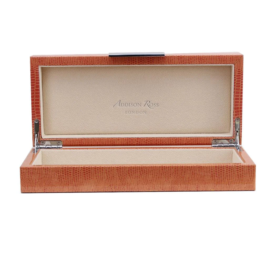 Orange Croc Box With Gold - Image 3