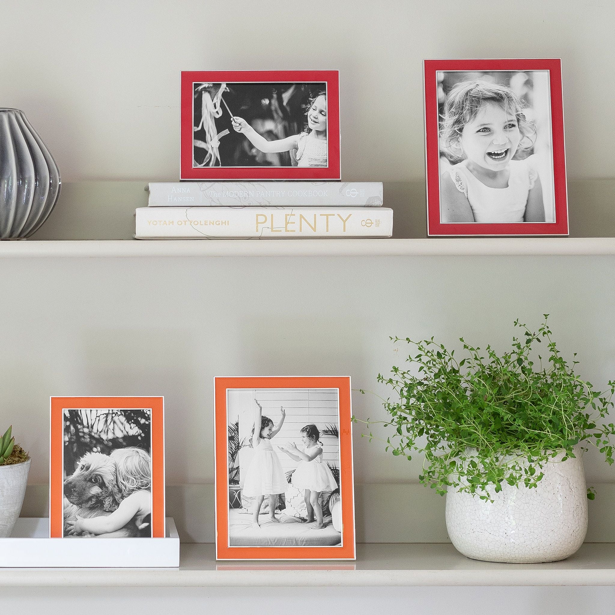 Orange Enamel & Silver Frame - Image 4