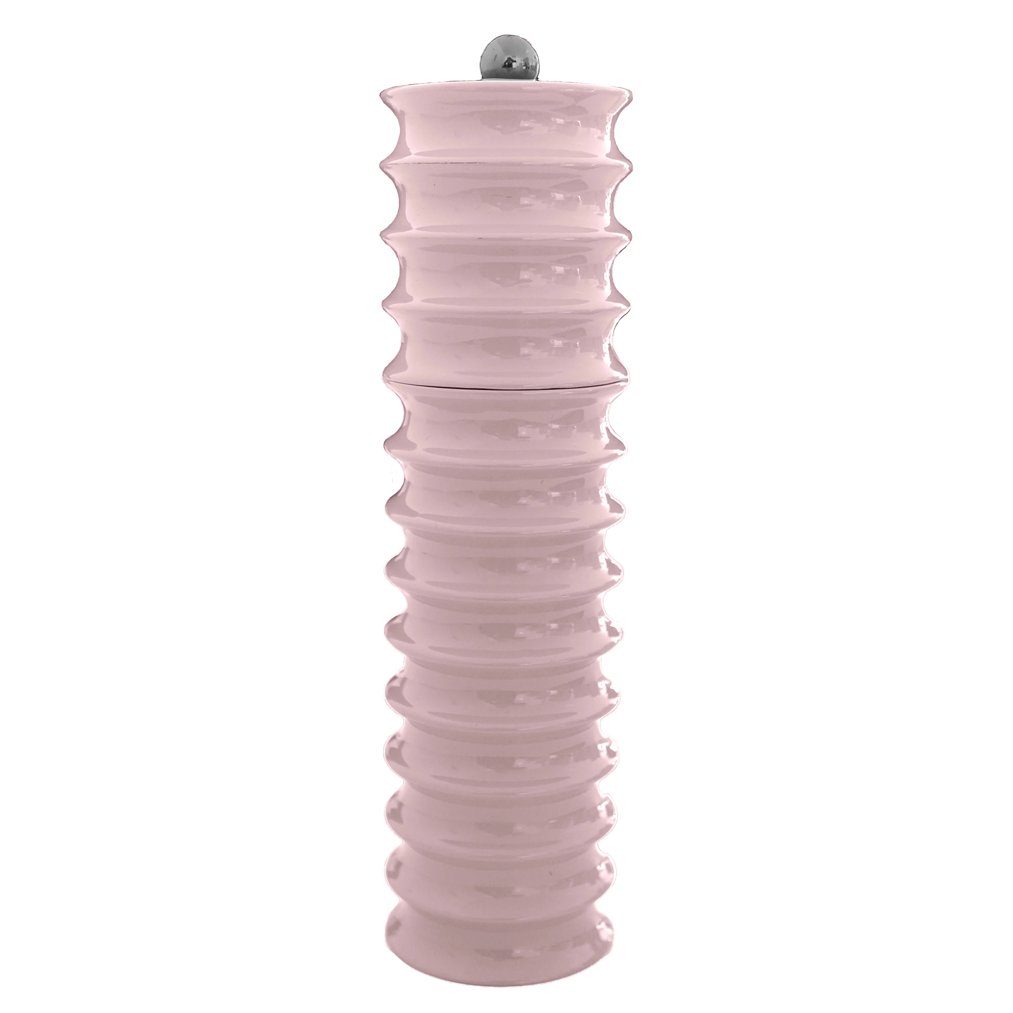 Pale Pink Twister Salt and Pepper Mill