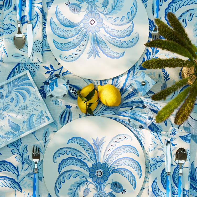 Palm Beach Blue Placemats - Set of 4 - Image 2