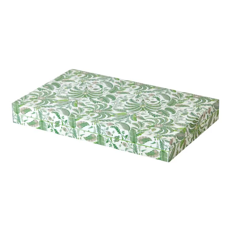 Palm Beach Green Lacquer Backgammon Set - Image 2