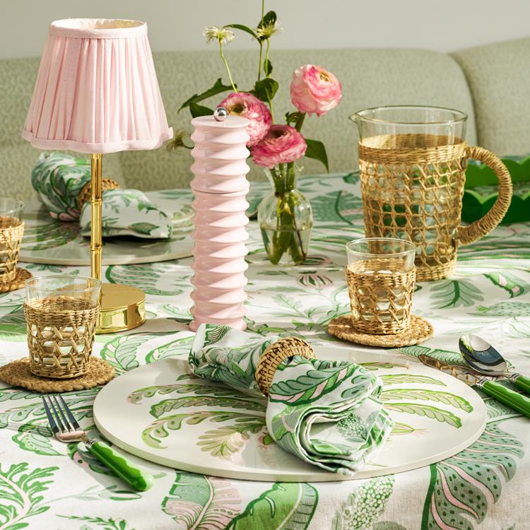 Palm Beach Green Linen Tablecloth - Image 4