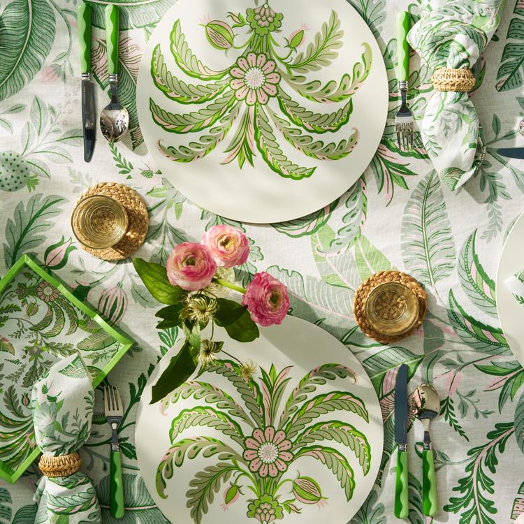 Palm Beach Green Placemats - Set of 4 - Image 2