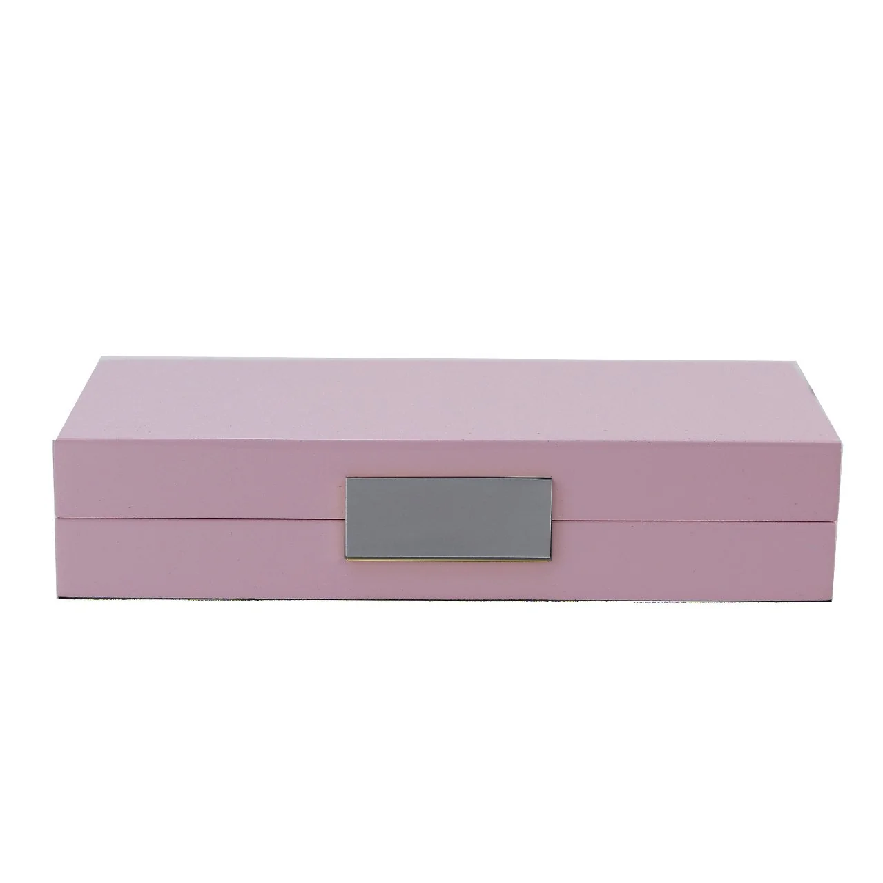 Pink Lacquer Box With Silver