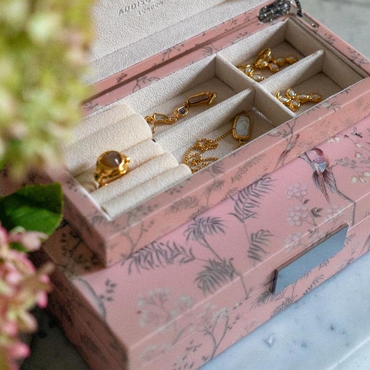 Pink Chinoiserie Box with Silver - Image 3