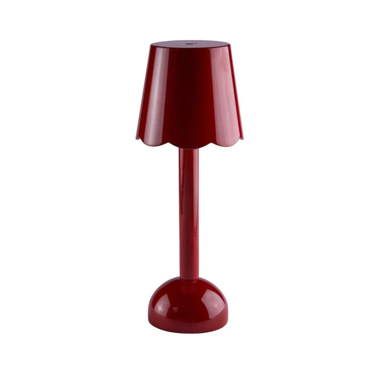 Burgundy Scallop Rechargeable LED Lamp
