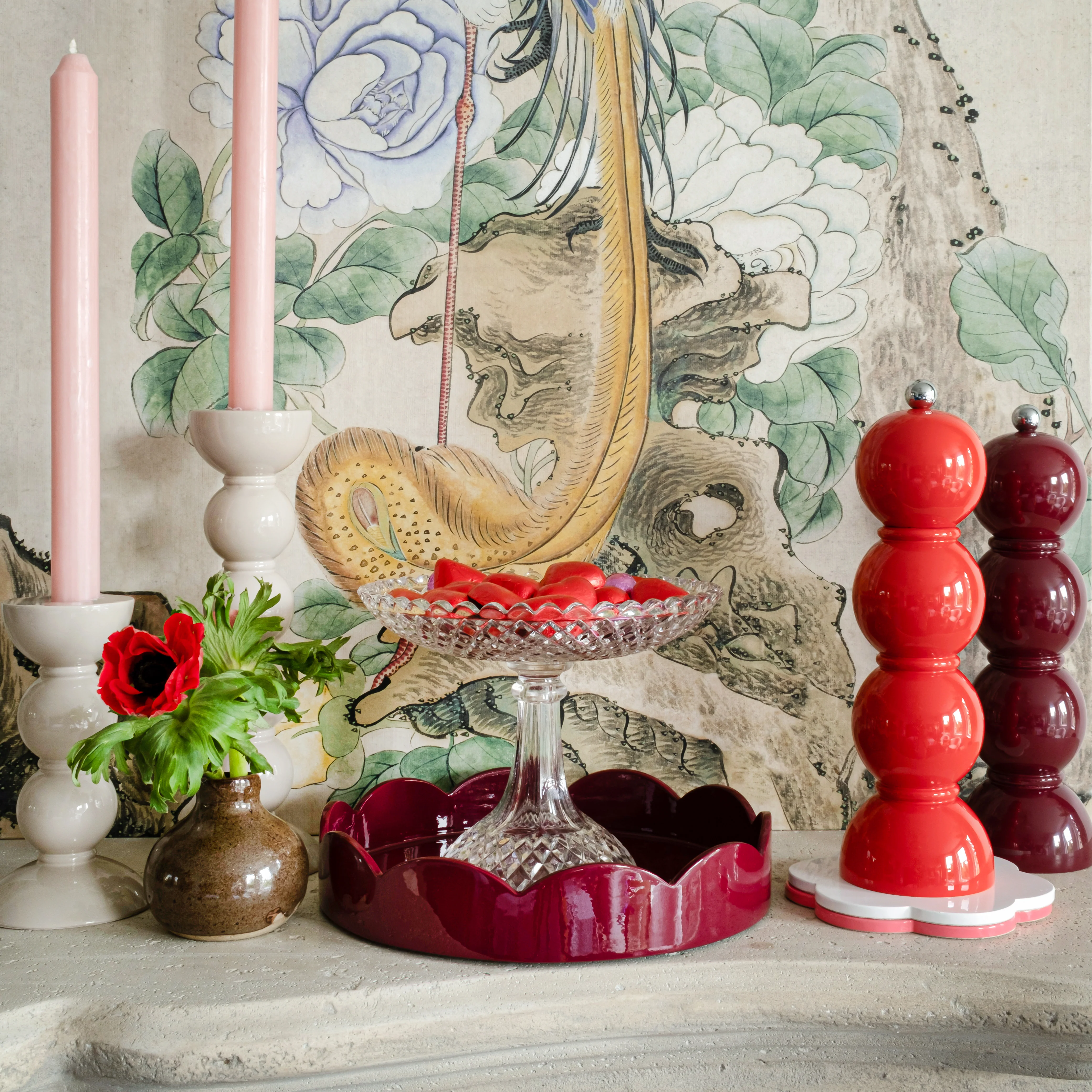 Cherry Small Round Scallop Tray - Image 3