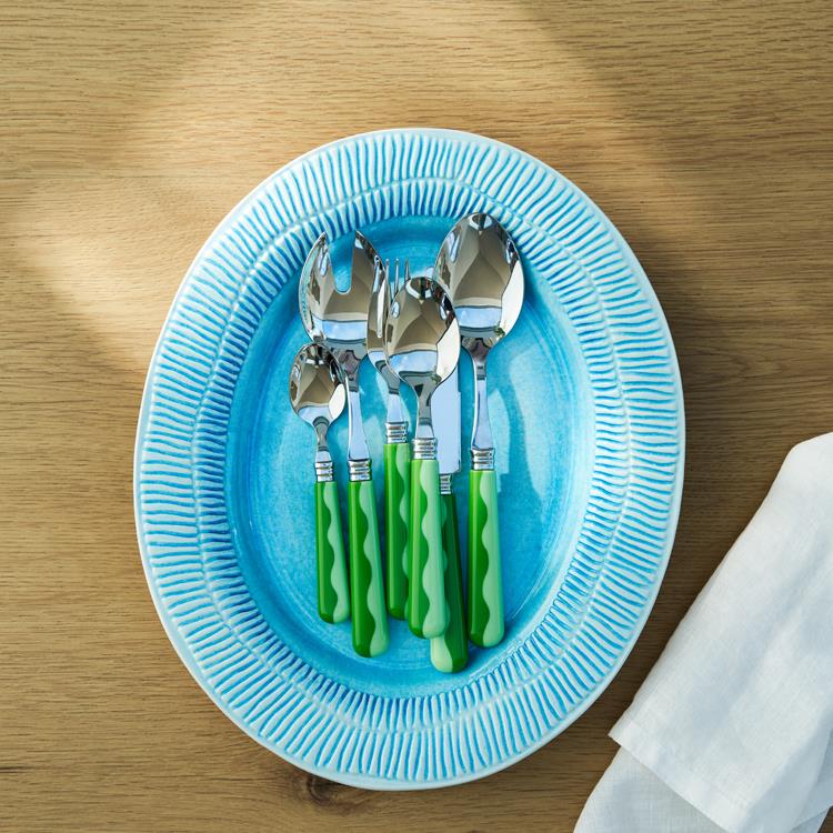 Wave Salad Servers - Leaf & Apple Green (2‑Piece Set) - Image 3