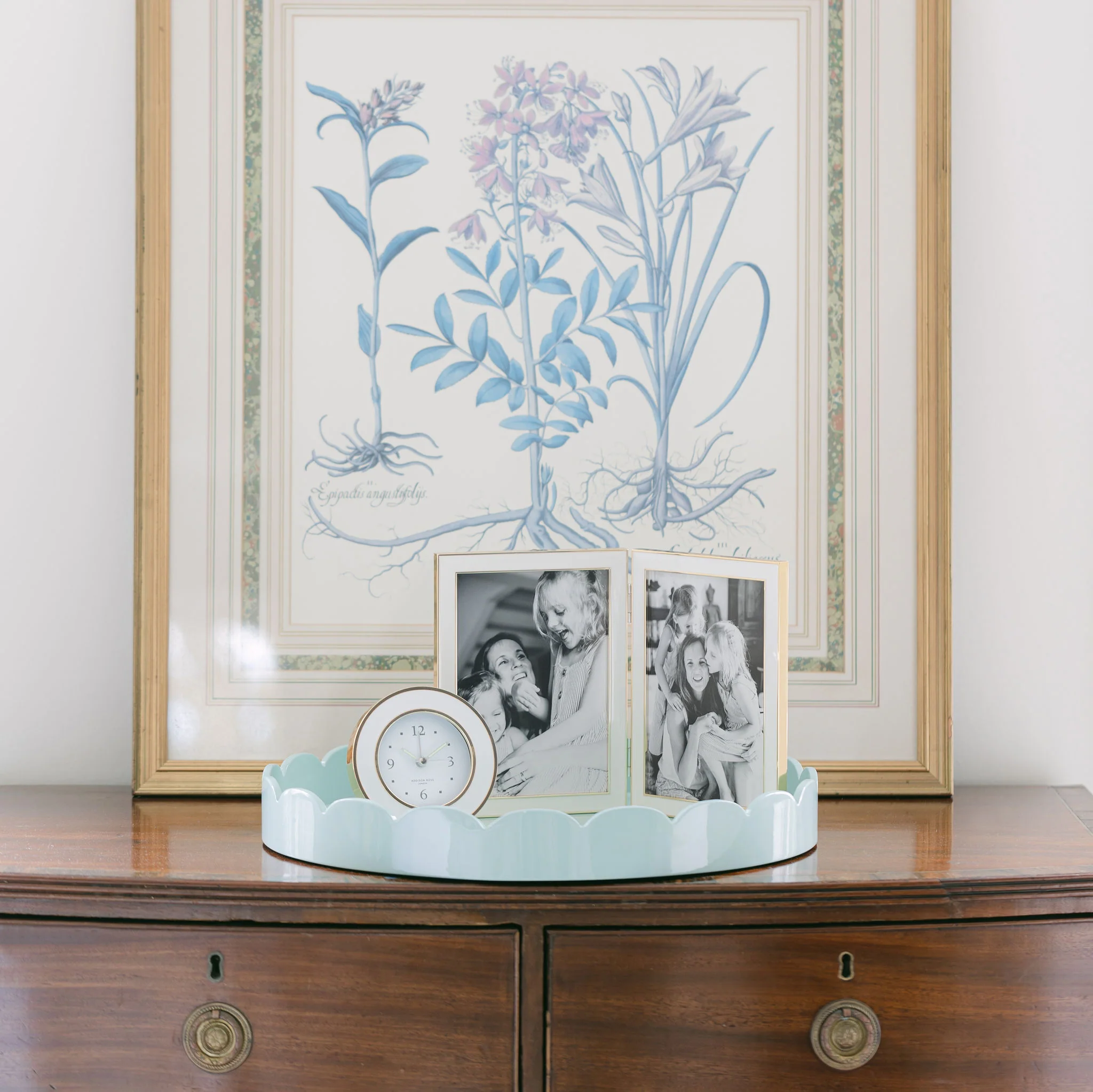 White Enamel & Gold Double Frame - Image 2