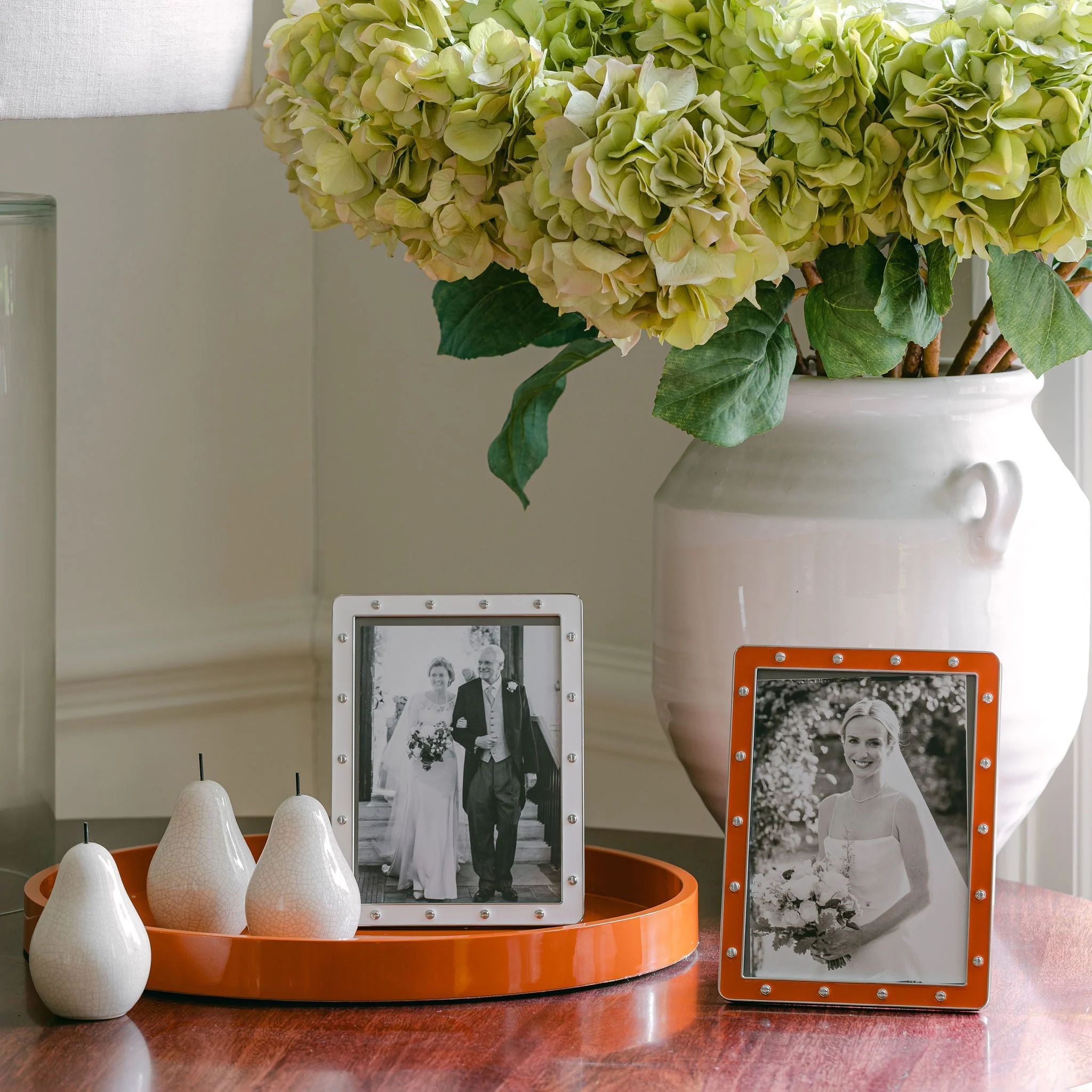 White Enamel & Silver Locket Frame - Image 3
