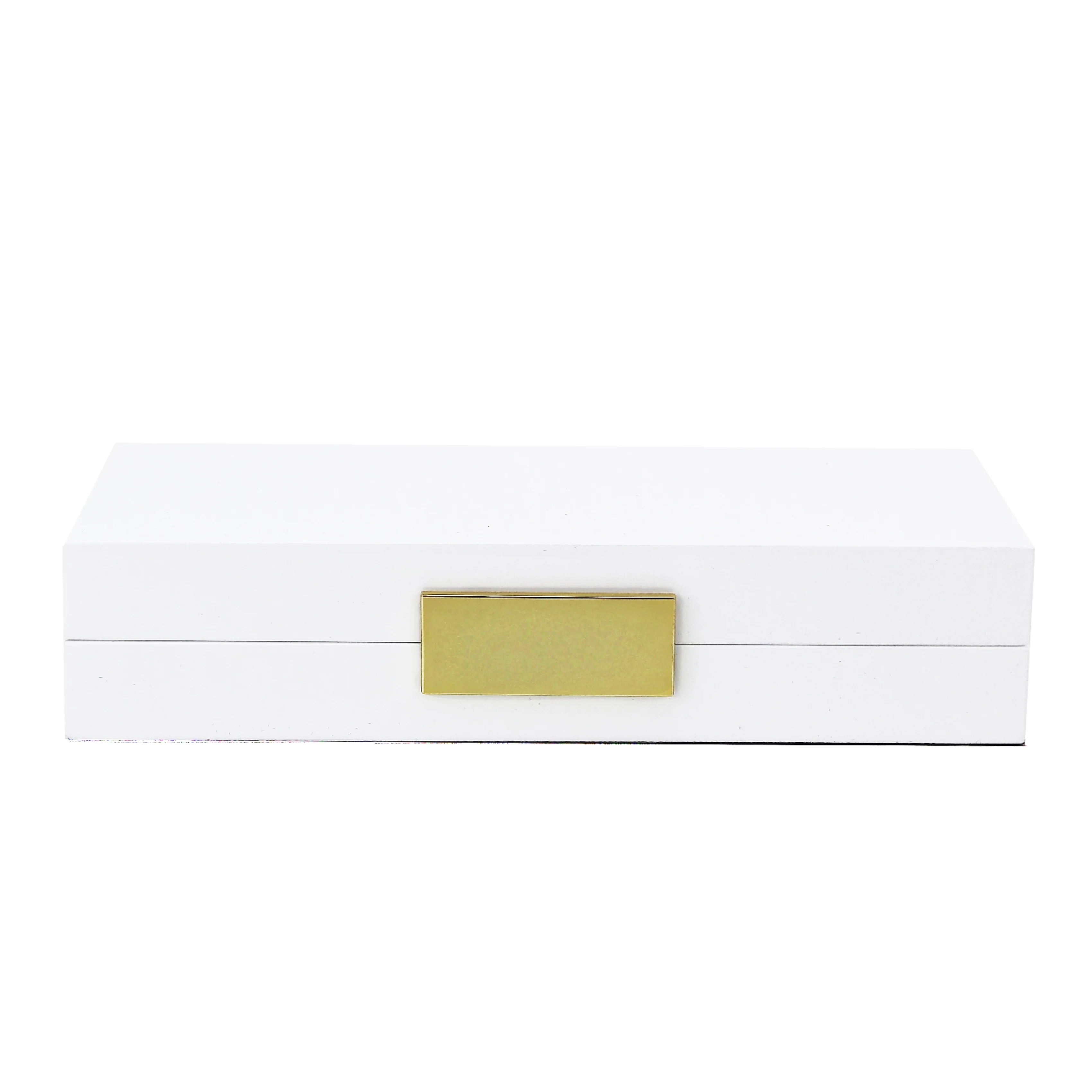 White Lacquer Box With Gold