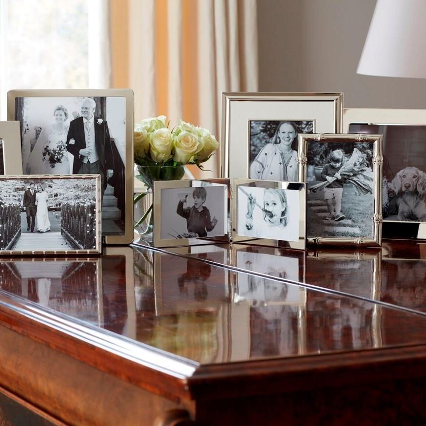 Wide Bamboo Silver Plated Photo Frame - Image 4