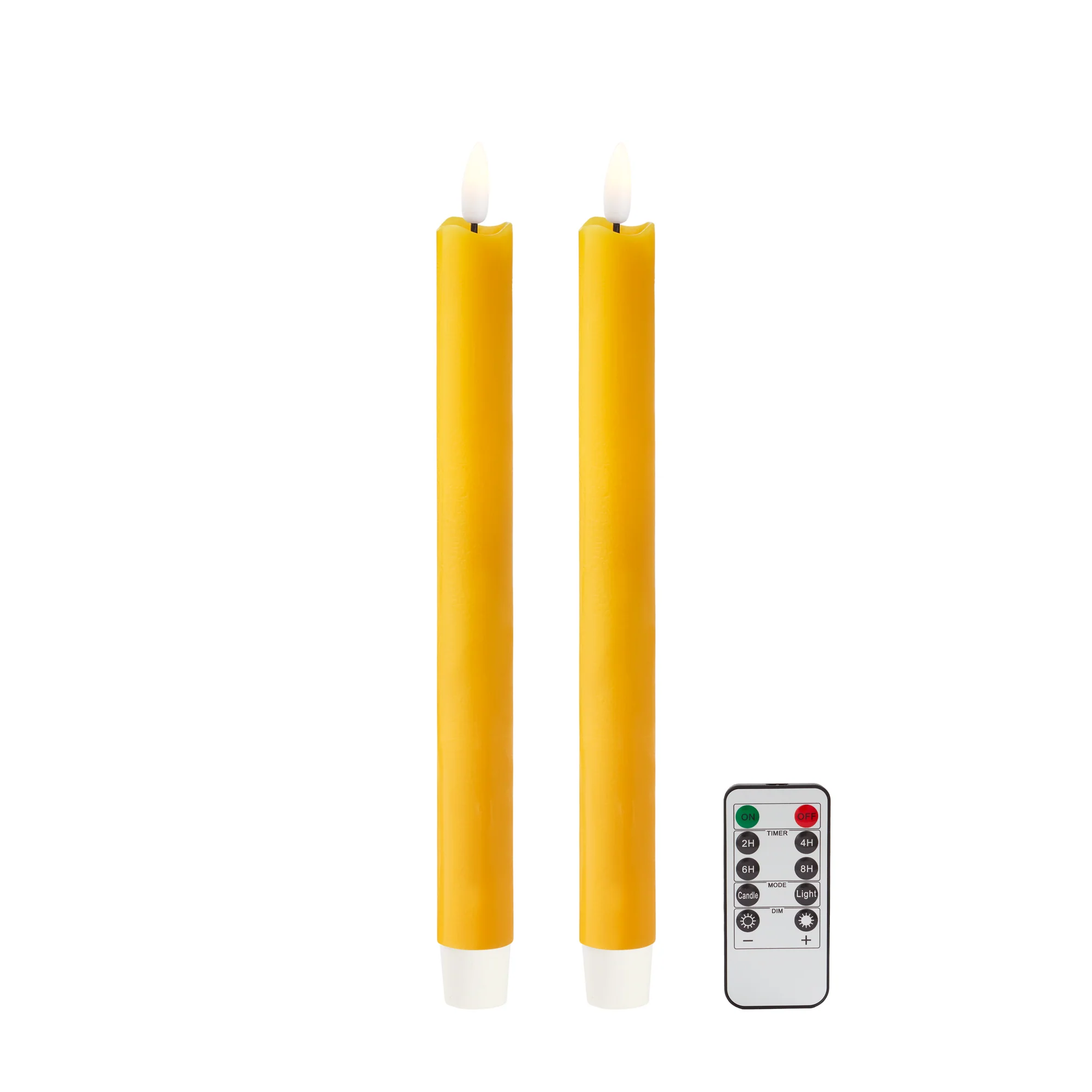 Yellow Wax LED Candle - Set of 2